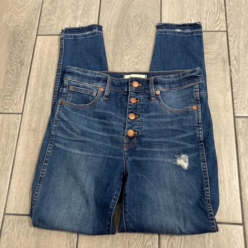 Madewell 10" High-Rise Skinny Jeans: Drop-Hem Edition Size 27
